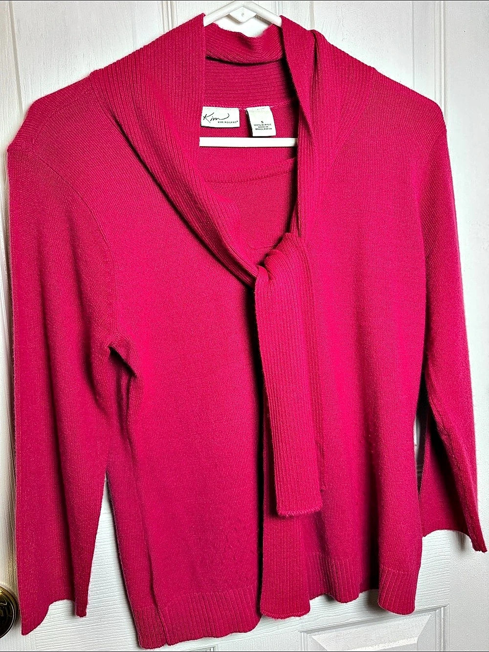 Kim Rogers Pink Cardigan Size Small Like New